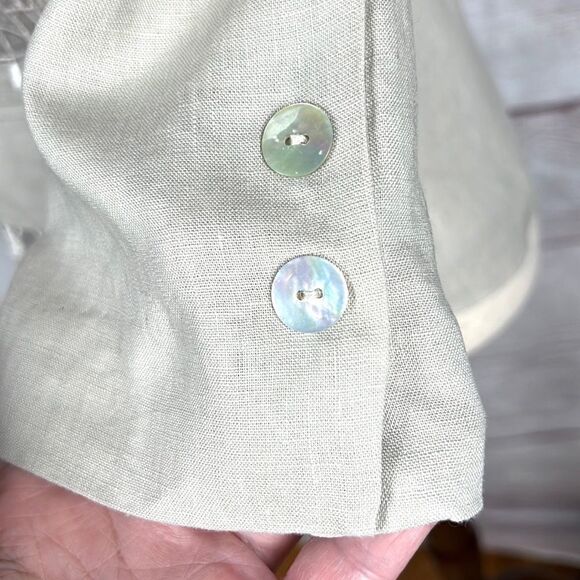 PUNT ROMA Linen Embroidered Blazer, 3/4 length sleeves  EUR 38, US 6 - Picture 14 of 14